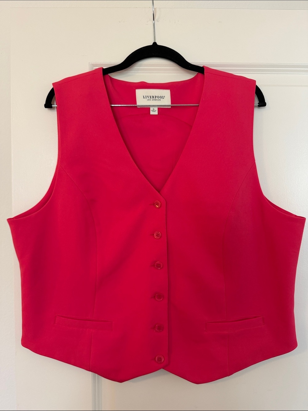 Liverpool Hot Pink Button-Front Vest